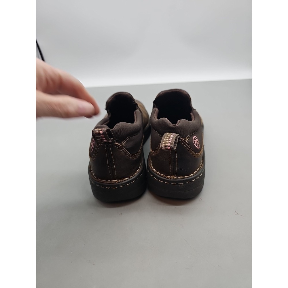 Ariat Traverse Shoes Womens Size 10B Western‎ Brown Slip On 4LR Comfort Workwear - Picture 4 of 8